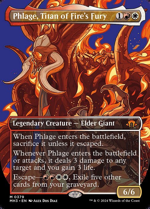 [Foil] MH3 379 Phlage, Titan of Fire's Fury (0379 - Borderless) M