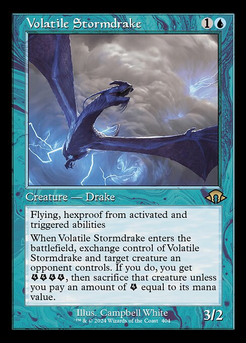 [Foil] MH3 404 Volatile Stormdrake (0404 - Retro Frame) R