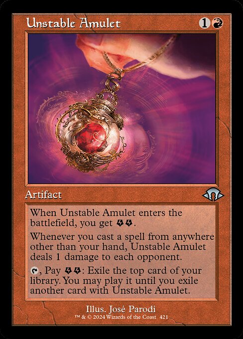 [Foil] MH3 421 Unstable Amulet (0421 - Retro Frame) U
