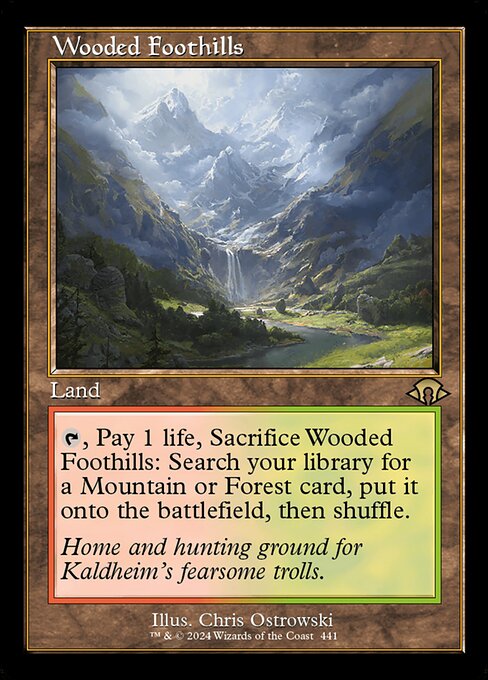 [Foil] MH3 441 Wooded Foothills (0441 - Retro Frame) R