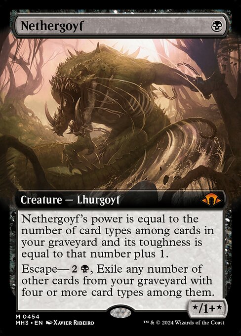 [Foil] MH3 454 Nethergoyf (0454 - Extended Art) M