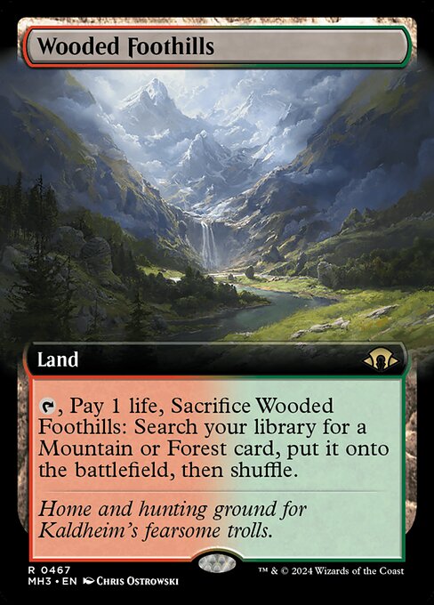 [Foil] MH3 467 Wooded Foothills (0467 - Extended Art) R
