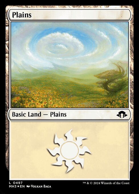 [Foil] MH3 497 Plains (0497 - Ripple Foil) L