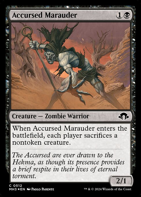 [Foil] MH3 512 Accursed Marauder (0512 - Ripple Foil) C