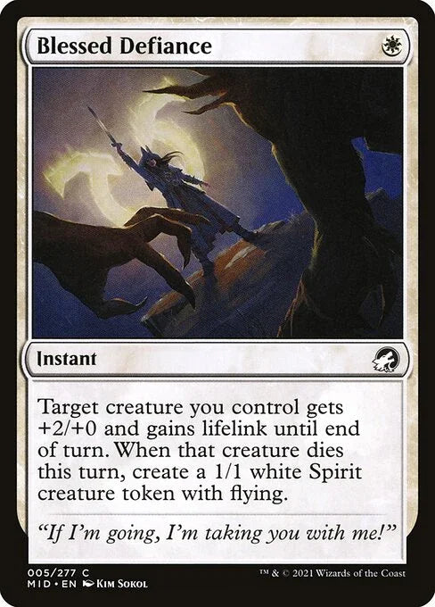 [Foil] MID 005 Blessed Defiance C