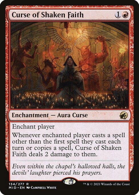 [Foil] MID 134 Curse of Shaken Faith R