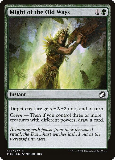 [Foil] MID 189 Might of the Old Ways C