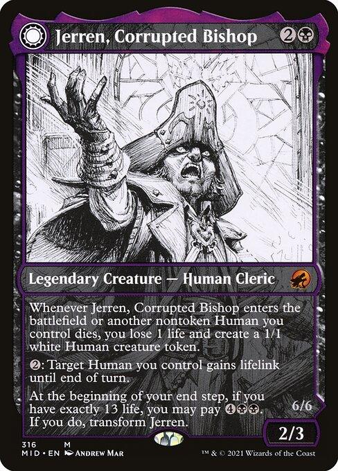[Foil] MID 316 Jerren, Corrupted Bishop (Eternal Night) M