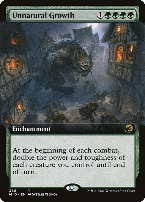[Foil] MID 365 Unnatural Growth (Extended Art) R