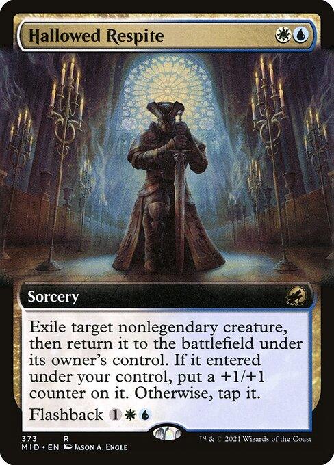 [Foil] MID 373 Hallowed Respite (Extended Art) R