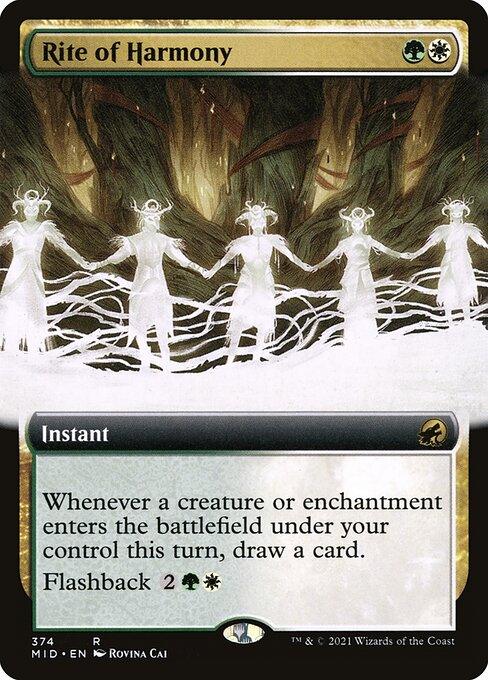 [Foil] MID 374 Rite of Harmony (Extended Art) R