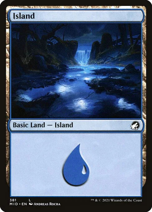 [Foil] MID 381 Island (381) L