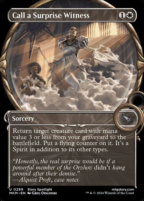 [Foil] MKM 289 Call a Surprise Witness (Showcase Magnified) U