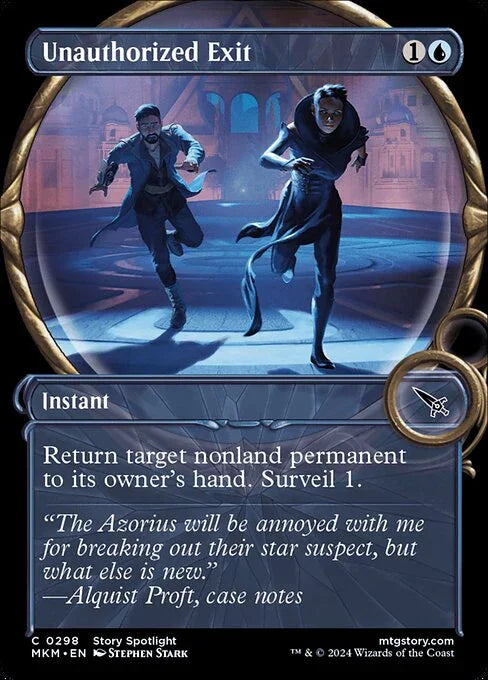 [Foil] MKM 298 Unauthorized Exit (Showcase Magnified) C