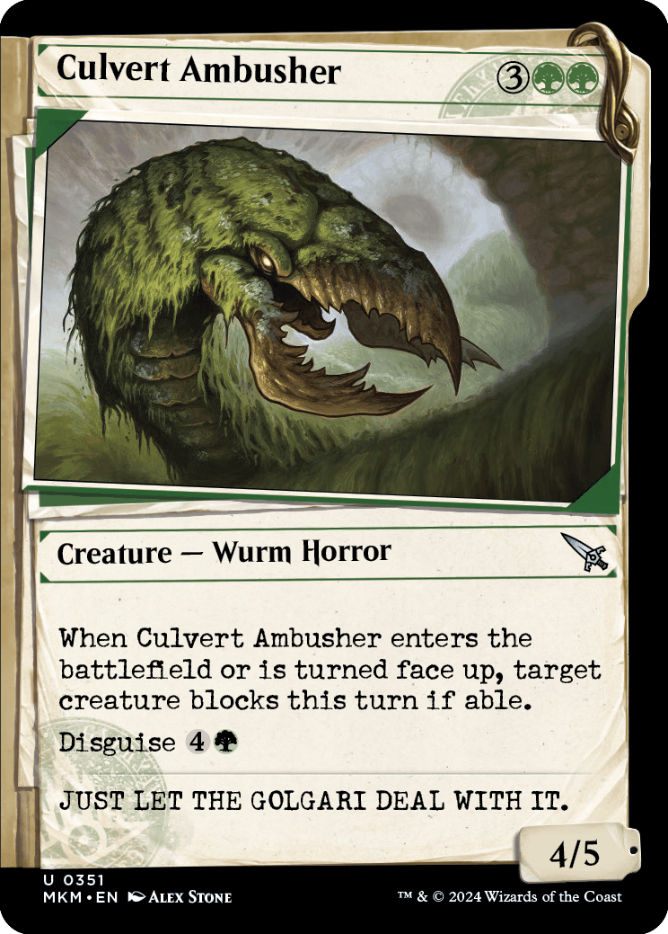 MKM 351 Culvert Ambusher (Showcase Dossier) U