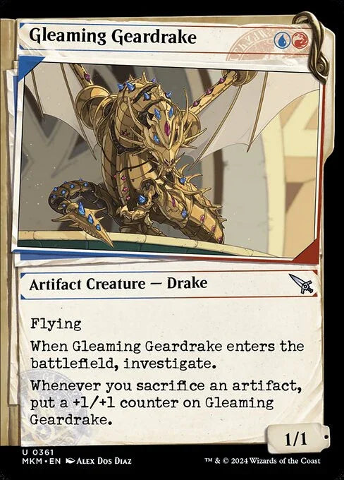 [Foil] MKM 361 Gleaming Geardrake (Showcase Dossier) U