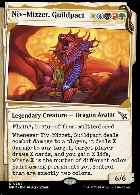 [Foil] MKM 368 Niv-Mizzet, Guildpact (Showcase Dossier) R