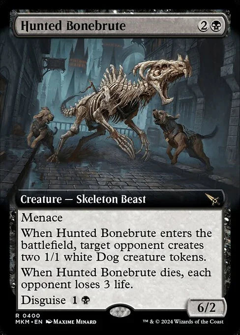 [Foil] MKM 400 Hunted Bonebrute (Extended Art) R