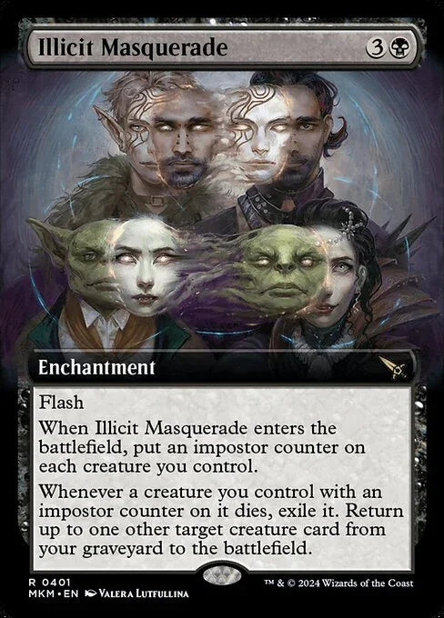 [Foil] MKM 401 Illicit Masquerade (Extended Art) R