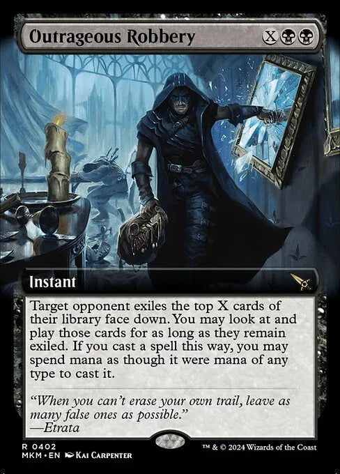 [Foil] MKM 402 Outrageous Robbery (Extended Art) R