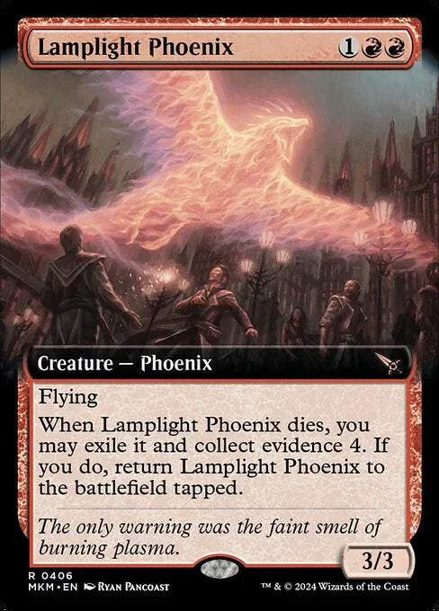 [Foil] MKM 406 Lamplight Phoenix (Extended Art) R