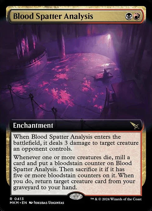 [Foil] MKM 413 Blood Spatter Analysis (Extended Art) R