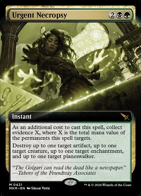 [Foil] MKM 421 Urgent Necropsy (Extended Art) M