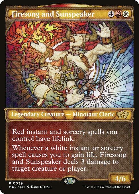 [Foil] MUL 039 Firesong and Sunspeaker R
