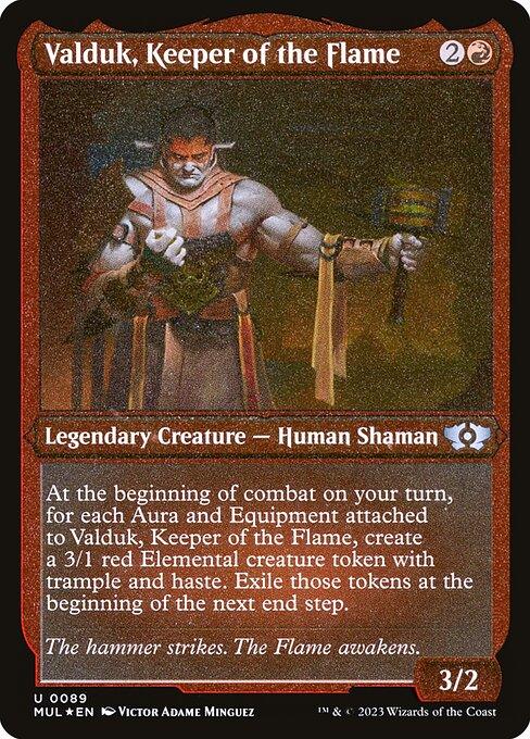 [Foil Etched] MUL 089 Valduk, Keeper of the Flame (0089 - Foil Etched) U