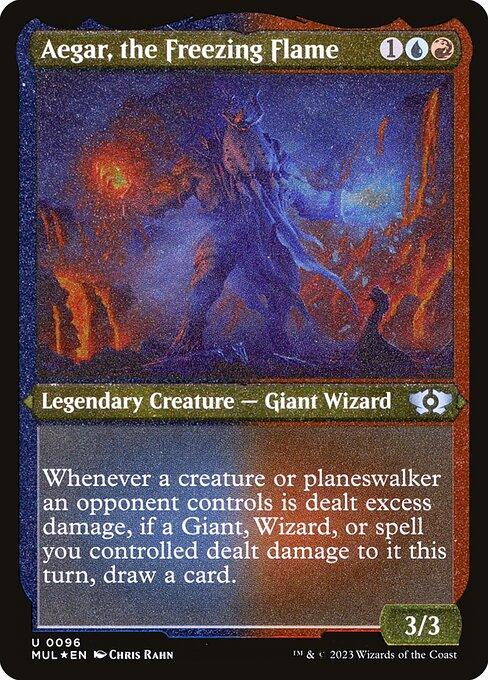[Foil Etched] MUL 096 Aegar, the Freezing Flame (0096 - Foil Etched) U