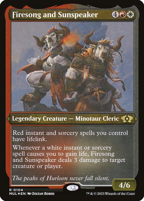 [Foil Etched] MUL 104 Firesong and Sunspeaker (0104 - Foil Etched) R