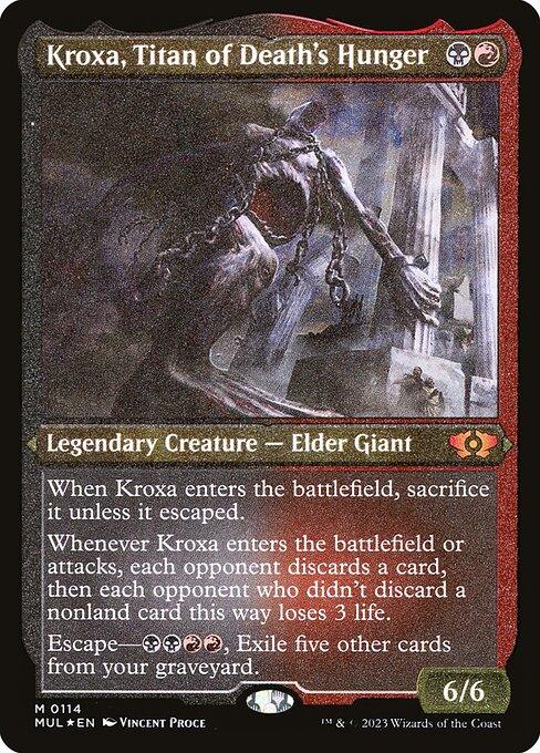 [Foil Etched] MUL 114 Kroxa, Titan of Death's Hunger (0114 - Foil Etched) M