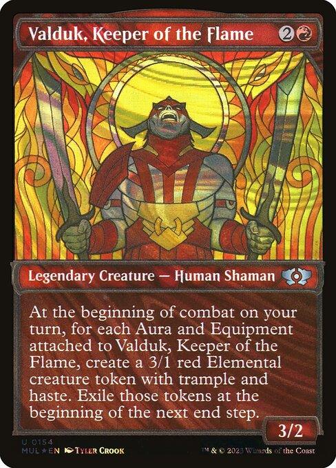 [Foil] MUL 154 Valduk, Keeper of the Flame (0154 - Halo Foil) U
