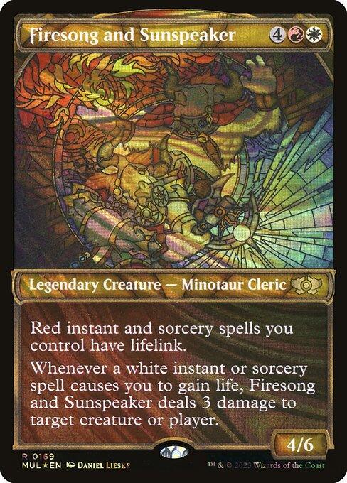 [Foil] MUL 169 Firesong and Sunspeaker (0169 - Halo Foil) R