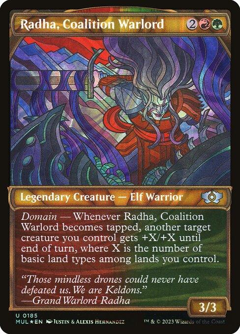 [Foil] MUL 185 Radha, Coalition Warlord (0185 - Halo Foil) U