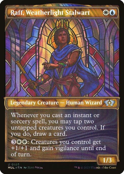 [Foil] MUL 186 Raff, Weatherlight Stalwart (0186 - Halo Foil) U