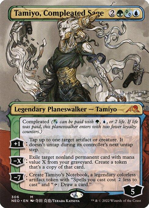 [Foil] NEO 306 Tamiyo, Compleated Sage (Borderless) M