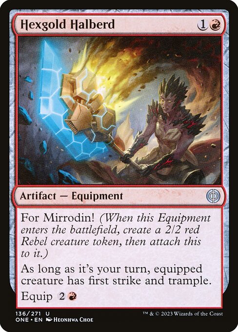 [Foil] ONE 136 Hexgold Halberd U