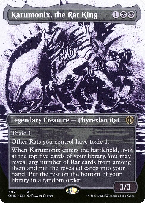 [Foil] ONE 307 Karumonix, the Rat King (307 - Borderless Ichor) R