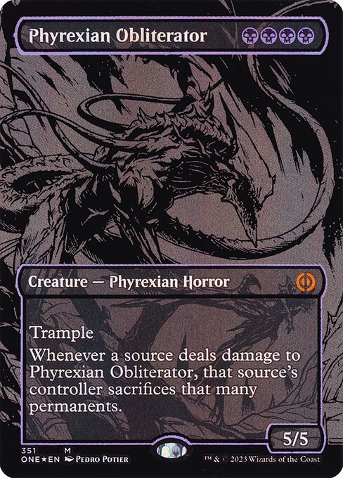 [Foil] ONE 351 Phyrexian Obliterator (Oil Slick) M