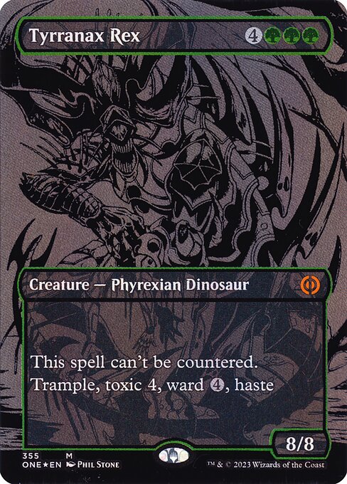 [Foil] ONE 355 Tyrranax Rex (Oil Slick) M