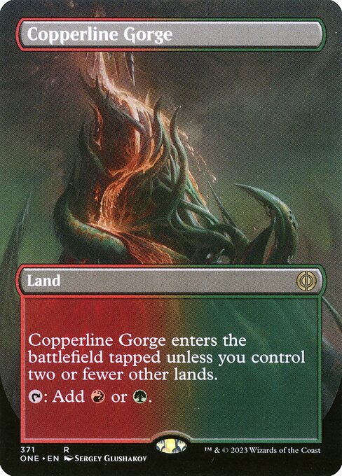 [Foil] ONE 371 Copperline Gorge (Borderless) R