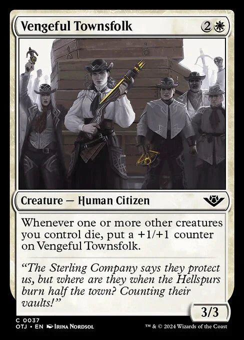 [Foil] OTJ 037 Vengeful Townsfolk C