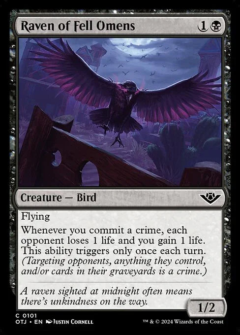 [Foil] OTJ 101 Raven of Fell Omens C