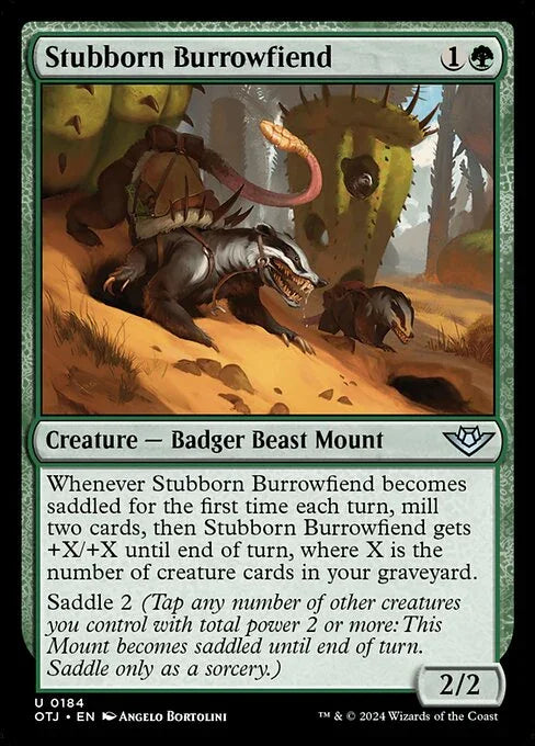 [Foil] OTJ 184 Stubborn Burrowfiend U