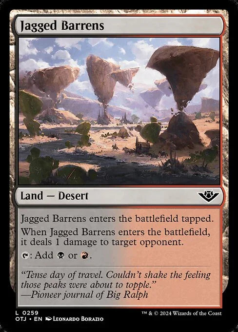 [Foil] OTJ 259 Jagged Barrens C