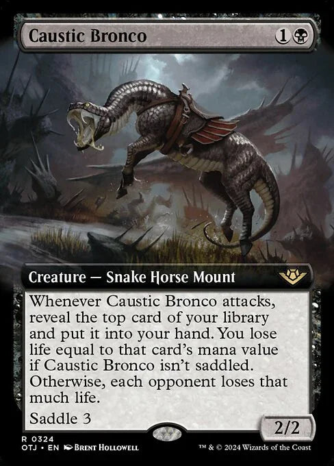 [Foil] OTJ 324 Caustic Bronco (0324 - Extended Art) R