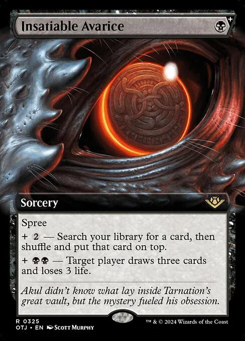 [Foil] OTJ 325 Insatiable Avarice (0325 - Extended Art) R