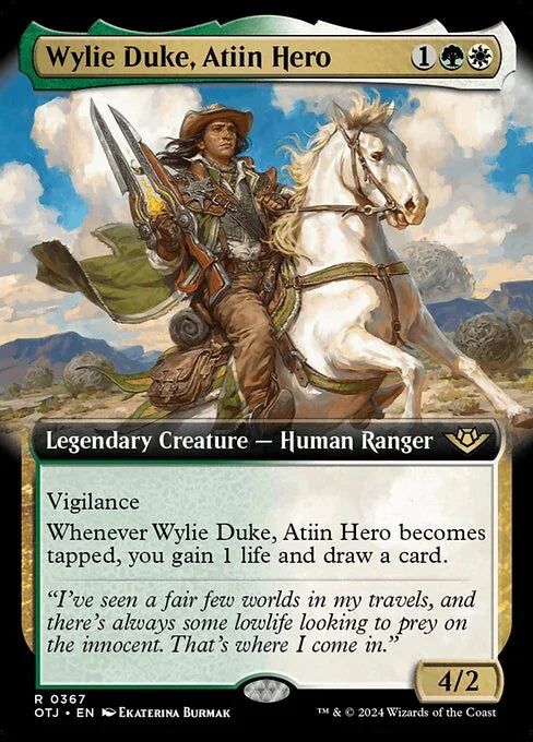 [Foil] OTJ 367 Wylie Duke, Atiin Hero (0367 - Extended Art) R