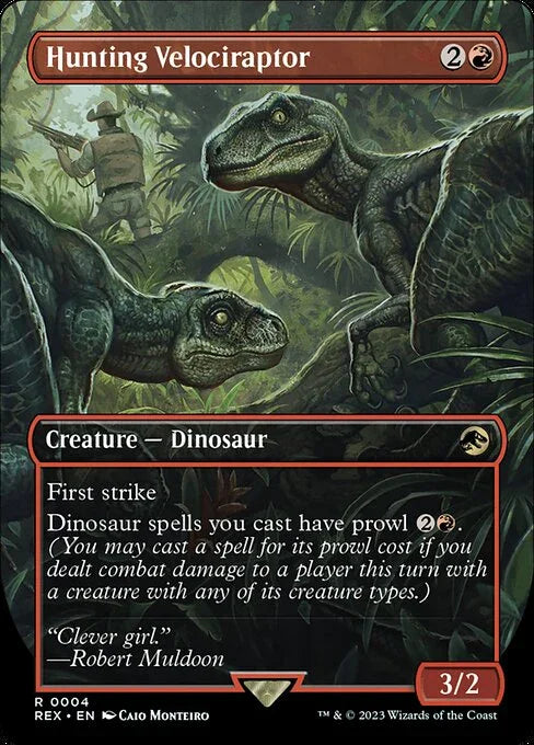 [Foil] REX 004 Hunting Velociraptor (0004) R